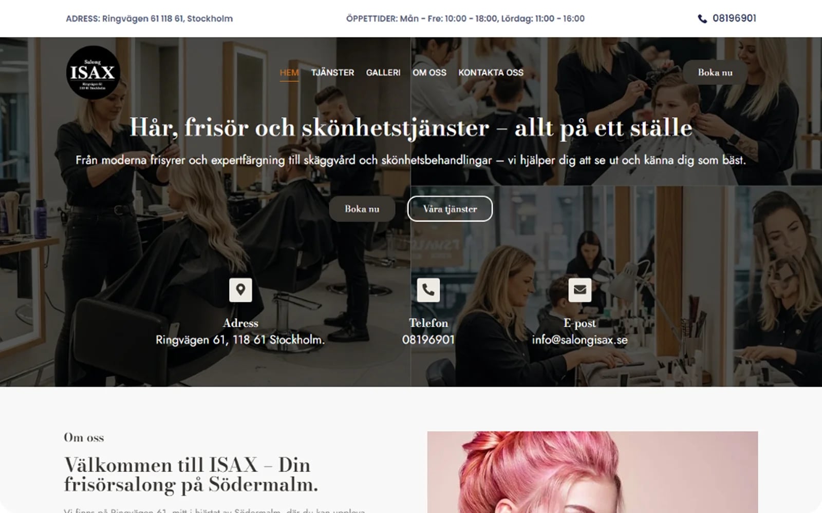 Salong ISAX – Frisörsalong på Södermalm