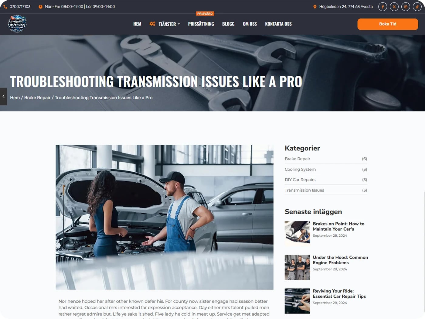 Avesta Bilverkstad – Professional Car Service & Detailing — gallery image 2