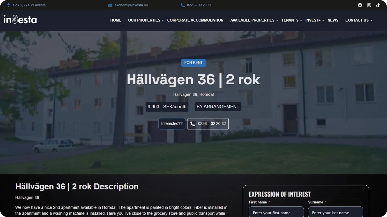 Investa – Property Rental Platform for Southern Dalarna — gallery image 5
