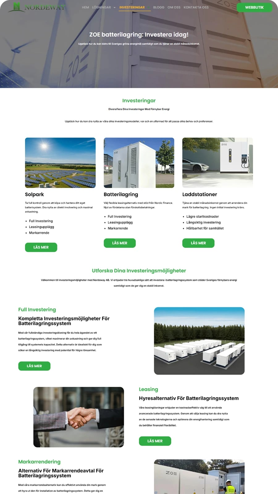 Nordeway AB – Renewable Energy & Battery Storage Solutions Website — gallery image 1