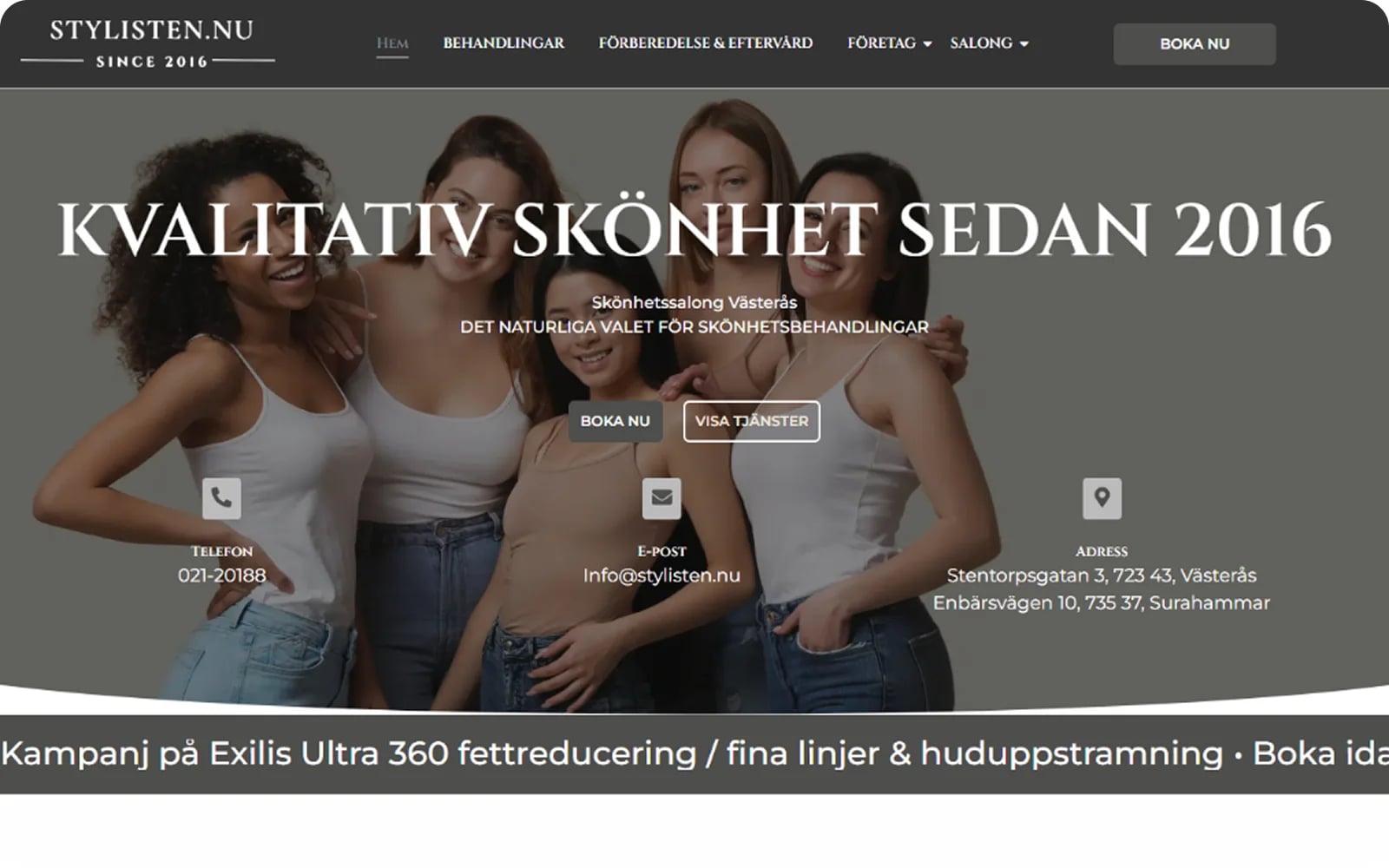 Stylisten Skönhetssalong – Beauty Salon Website — gallery image 1