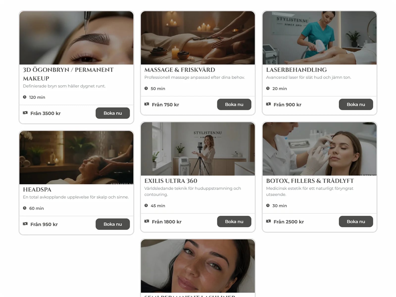 Stylisten Skönhetssalong – Beauty Salon Website — gallery image 2
